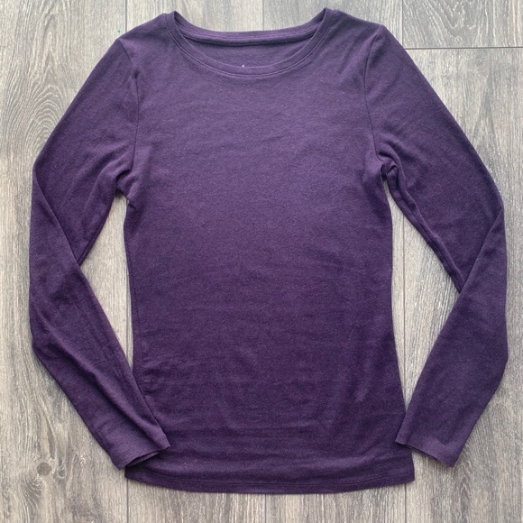 a new day Tops - Purple long sleeve boatneck t-shirt